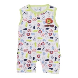 NWT Infant romper 'duck duck Goose' ZOO ANIMALS Safari print size 3-6 months